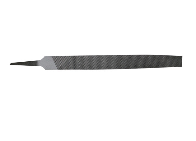 
	Flat taper file, double cut, with Bastard / Second / Smooth /